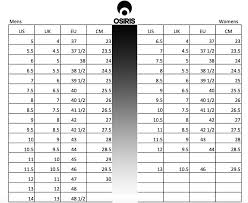 Osiris Shoes Size Conversion Chart Soleracks