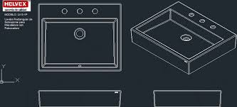 sink helvex dwg elevation for autocad
