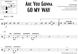 I don't know why we always cry this we must leave and get undone we must engage and rearrange and turn this planet back to one so tell me why we got to die and kill each other one by one? Are You Gonna Go My Way Lenny Kravitz Drum Sheet Music Onlinedrummer Com