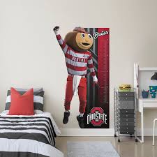 Ohio State Buckeyes Brutus Buckeye Mascot Growth Chart Life Size Officially Licensed Removable Wall Decal