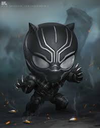 Artist Kuchu Pack Black Panther Marvel Chibi Marvel Superhero
