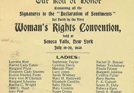 The Declaration Of Sentiments By The Seneca Falls Conference