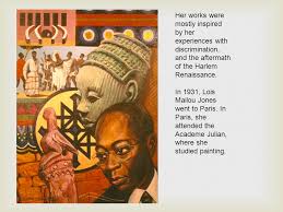 She studied textile and costume design while in school, as well as graphic design, drawing and art. Lois Mailou Jones Ppt Download