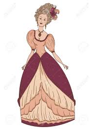Mujer En Traje De época Y El Peinado N Estilo Barroco. Ilustraciones  Vectoriales, Clip Art Vectorizado Libre De Derechos. Image 64271820.