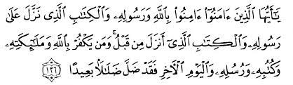 Maybe you would like to learn more about one of these? Isi Kandungan Surat An Nisa Ayat 136 Beserta Asbabun Nuzulnya
