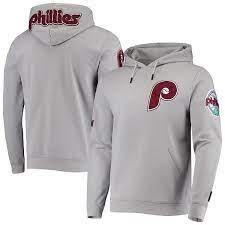Men S Pro Standard Gray Philadelphia Phillies Team Logo Pullover Hoodie