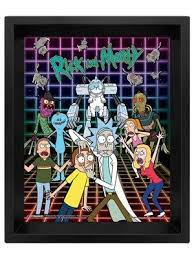 Rick And Morty Characters Grid 3d Framed Lenticular Poster Rick And Morty Characters Rick And Morty Morty