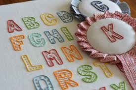 Classic monogram letters (with or without flowers) for your hand embroidery! Lucky Fish Alphabet And Lettering Kelly Fletcher Needlework Design