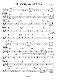 Hit me, baby, one more time. Hit Me Baby One More Time Britney Spears Sheet Music For Piano Solo Musescore Com