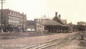 River Street Depot C 1900 Chippewa Falls Chippewa Falls Wisconsin Old Pictures