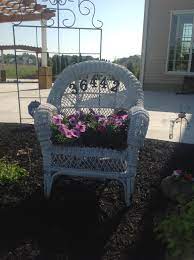 Old wicker chairs white wicker chair wicker furniture chair planter wicker planter flower planters flower containers diy planters garden planters. Pin By Rebecca Lee Neft On Check Out Our Latest Projects Old Wicker Chairs Old Wicker Wicker Chair