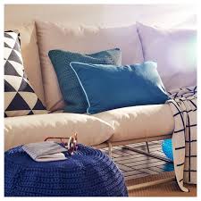 Next, hem both ends by folding over the fabric 1/2″ and sewing in a straight line on the red lines shown. Havsten Sofa In Outdoor Without Armrests With Open End Beige Ikea Cushions On Sofa Outdoor Seat Pads Outdoor Cushion Covers