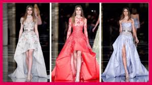 فساتين سهرة تصميم المصمم زهير مراد من كولكشن 2019 2020 فساتين زهير مراد للسهرة من مجموعة ريزورت Youtube