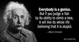 Read full profile einstein may have been a genius and a great scientist, but he also knew one or two th. Albert Einstein Quote Everybody Is A Genius But If You Judge A Fish