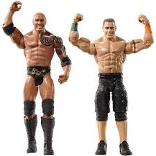 Dxg57 Wwe Wrestlemania The Rock John Cena Figures 2 Pack Walmart Com In 2020 John Cena Wwe The Rock Wrestlemania