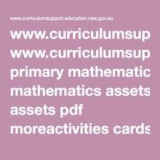 Www Curriculumsupport Education Nsw Gov Au Primary Mathematics Assets Pdf Moreactivities Cards Pdf Online Science Mathematics Math