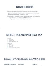 What is tax?tax is the money paid by public to government.it helps the government to provide public services like health, education, infrastructure etc.difference between direct and indirect taxdirect taxindirect taxit is a tax which is paid by taxpayer from his own pocketperson collects tax from cu. Slide Taxation Taxation Taxes