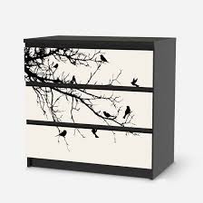 Mobeltattoos Mobelfolie Ikea Malm Kommode Tree And Birds 1 Ein Ikea Malm Kommode Ikea Kinder Zimmer