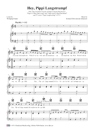 Hey Pippi Langstrumpf Tv Serie Pippi In Taka Tuka Land Noten Von Fernseh Tv Serienhits Zum Download Klavier Solo Klavier Und G Noten Gitarre Lieder Lieder