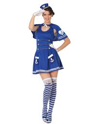 Questo costume di carnevale da marinaio include la giacca bianca, il pantalone ed il cappello da per diventare in un batter d'occhio un uomo con una donna in ogni porto, questo e' il vestito da. Costume Marinaio Donna Con Bolerino Costumi Adulti E Vestiti Di Carnevale Online Vegaoo