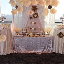 Rose Gold And Black Dessert Table Novocom Top