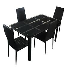 glass dining table 4 chairs for sale