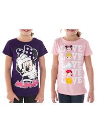 Girls Disney Tsum Tsum Minnie Mouse T Shirts 2 Pack Size Xs 4 5