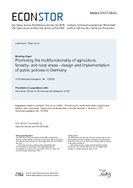 Verkäufer aus dem ausland können ihnen artikel regulär über einen internationalen versandservice zuschicken. Pdf Promoting The Multifunctionality Of Agriculture Forestry And Rural Areas Design And Implementation Of Public Policies In Germany Christian Schleyer Academia Edu