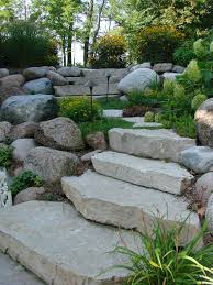 Outcropping Steps Garden Steps Sloped Garden Garden Stairs