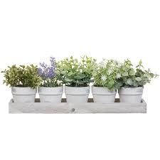 Artificial Herb Tray Breathe Life Into Your Home With This Lovely Herb Tray Set Wil Cheap Artificial Flowers Artificial Flowers Artificial Flowers And Plants