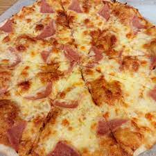 flavor of the day etna tomato sauce mozzarella cheese ham check out our menu http bit ly 1sask09 photo cred to dimples htj travel food food pizza