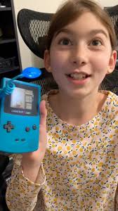 Showing Maya My Game Boy Color!