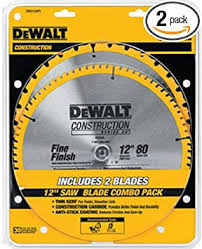 Dewalt 12 Inch Miter Saw Blade Crosscutting Tungsten Carbide 80 Tooth 2 Pack Dw3128p5 Circular Saw Blades Amazon Com