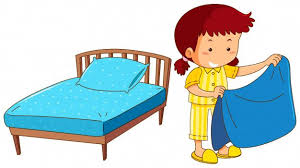 Download Girl Making Bed On White Background For Free White Background Bed Vector Kids Sleep