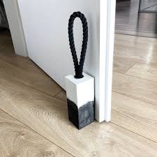 Modern Door Stopper Concrete Door Stop Minimalist Home Decor Heavy Door Stopper Black And Wh In 2020 Door Stopper Modern Door Door Stop