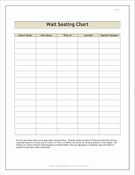 Restaurant Table Seating Chart Template Www