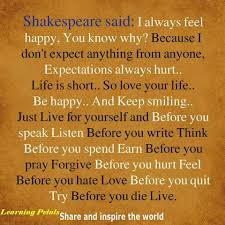 Pin By Liz Bowers On Things For My Wall Happy Quotes Smile Expectation Always Hurts Dont Expect Anything