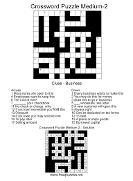 For download or print out. Crossword Puzzles Medium Crossword Puzzle Two Free Puzzles