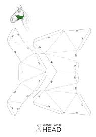 Hier vind je voordelige knutselspullen, ook voor volwassenen. 03 Papercraft Horse Head Printable Digital Template Animaux En Papier Origami Cheval Papercraft