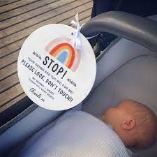 Printed Don T Touch Acrylic Pram Sign Personalised Favours