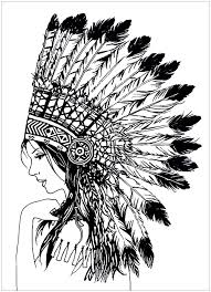 Dominique astorino is a wellness journalist and digital content strategist who previously worke. Beautiful Indian Woman Native American Adult Coloring Pages