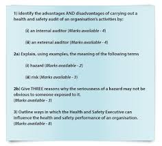 Rospa S Guide To Nebosh Past Papers Part 3 Rospa Workplace Safety Blog Past Exam Papers Exam Answer Question Paper