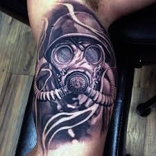 Detailed graphic human skull with gas mask stock vector these pictures of this page are about:gas mask tattoo outline drawing. 100 Gas Mask Tattoo Designs For Men Breath Of Fresh Ideas