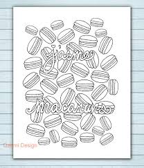 Printable J Aime Macarons Coloring Page Etsy In 2020 Coloring Pages Coloring Books How To Draw Hands