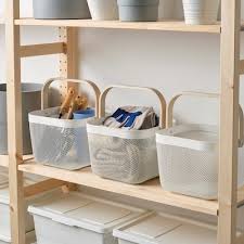 The medium bins can hold up to 25 pounds, making them ideal for storing heavier items like towels or toys; Buy Storage Boxes Baskets For Clothes Paper Media Online Ikea