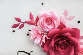 Paper flowers decorations for wall, large 3d paper flower decoration, giant paper flowers, large handcrafted paper flowers for wedding backdrop, nursery wall decor, bridle shower (white, navy set of 7) $41.99. Nursery Paper Flower Wall Decoration Paper Flowers Mio Gallery