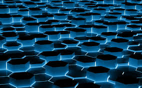 Mayoritas masyarakat indonesia menggunakan aturan warna ktp sebagai. Wallpaper Hexagon Biru Hd Unduh Gratis Wallpaperbetter