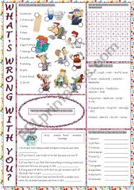 Maybe you would like to learn more about one of these? What S Wrong With You Health Problems Treatments Vocabulary Exercises Esl Worksheet By Kissnetothedit