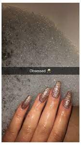 Prom Nails Acrylic Champagne Promnailsacrylicchampagne Thought I Should Share My New Nails With Everyone In 2021 Champagne Nails Glitter Nails Acrylic Beige Nails