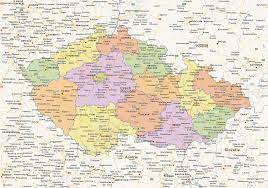 Praagse kaart europa kaart van europa met praag (bohemen tsjechië). Digitale Staatkundige Landkaart Tsjechie 1468 Kaarten En Atlassen Nl